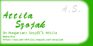 attila szojak business card